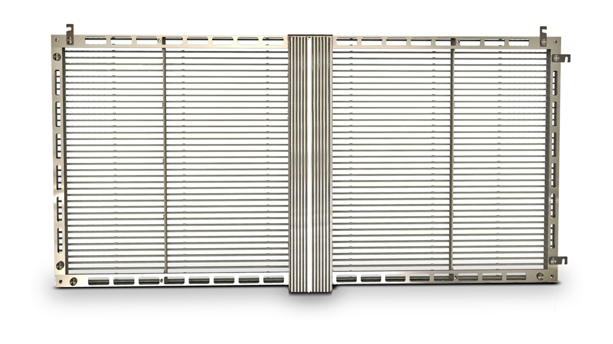 CVM family of transparent LED cabinets in commercial setting