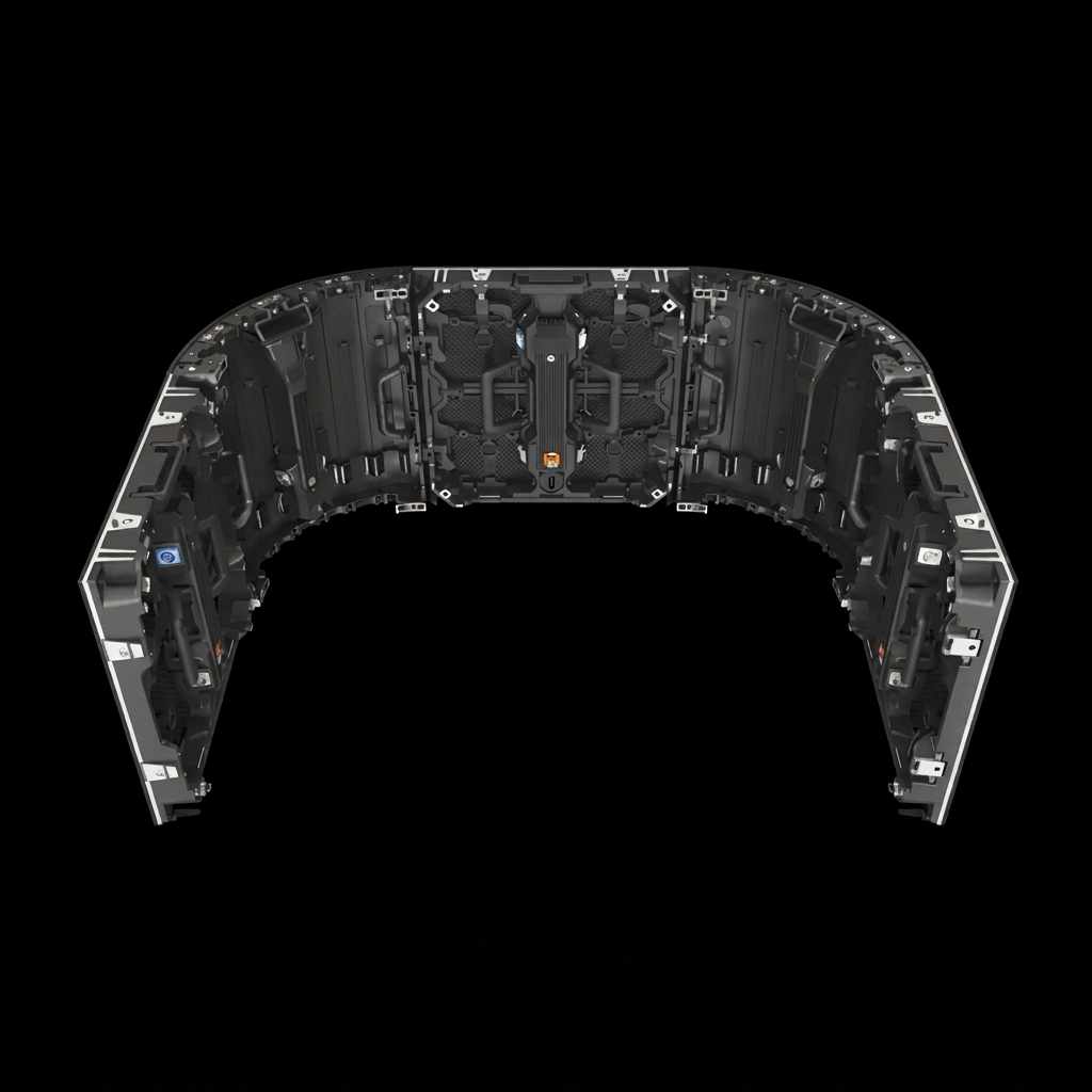 RN II cabinets joined in a curved configuration for creative splicing
