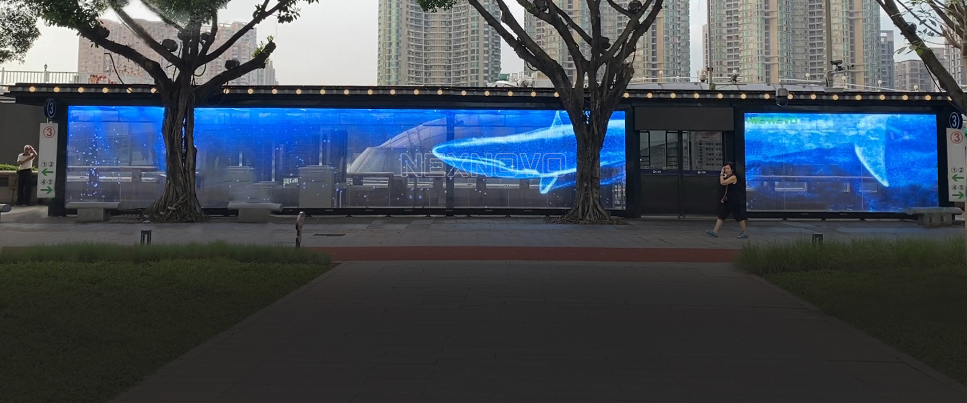Transparent LED advertising media display