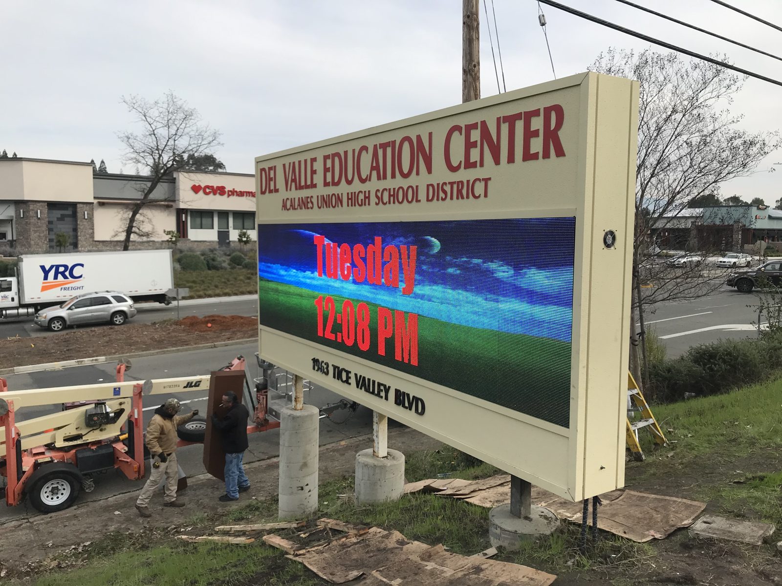 Technician on truck