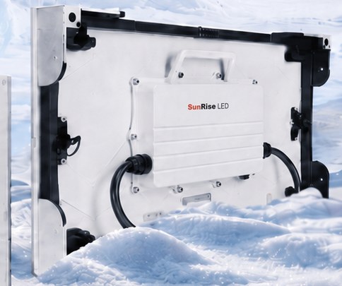 Versa E cabinet rear with control box and LED screen
