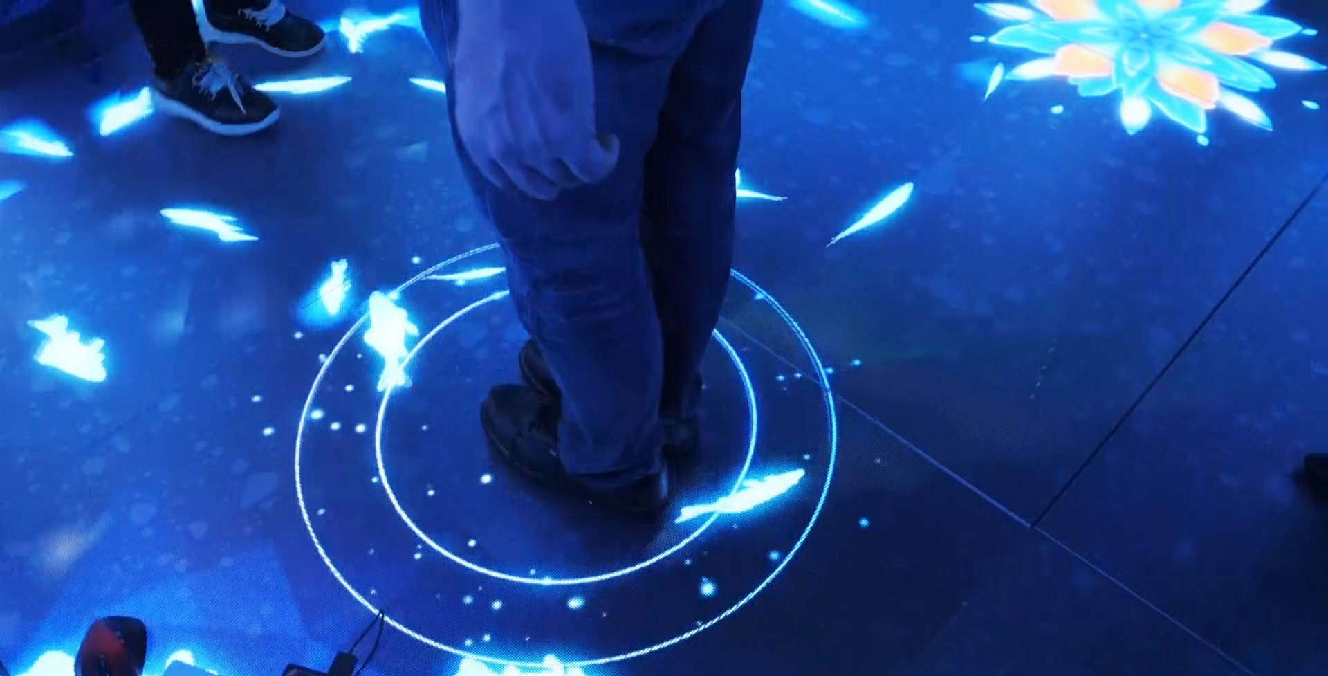 VersaFloor providing immersive ground media for a live event