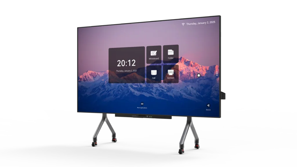 Hands interacting with the E-TV COB touchable LED panel